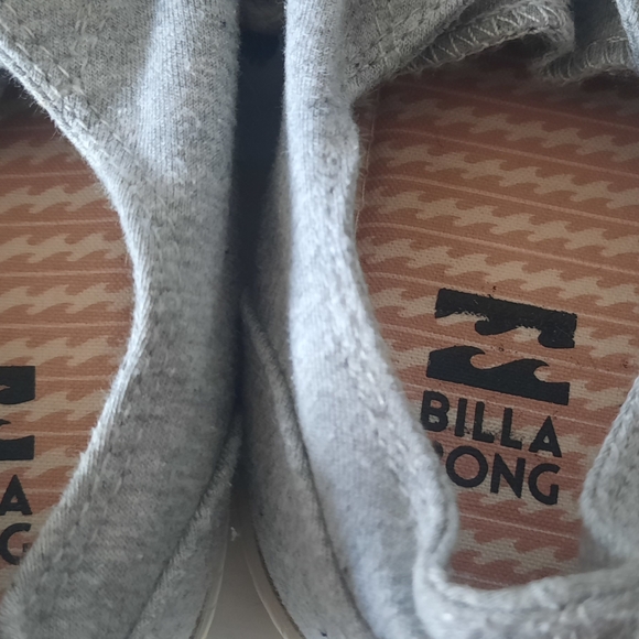 Billabong Grey Slip On Tennis Sneakers Size 9.5 - Picture 4 of 6
